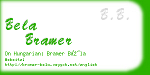 bela bramer business card